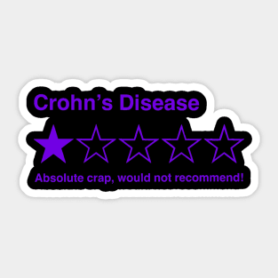 CROHN’S DISEASE 5 STAR REVIEW Sticker